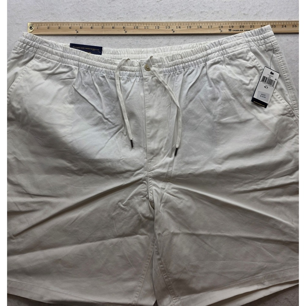 Polo Ralph Lauren 711644995022 Men's Ivory w Blue Pony Chino Shorts. NWTSize 4LT - Picture 4 of 9